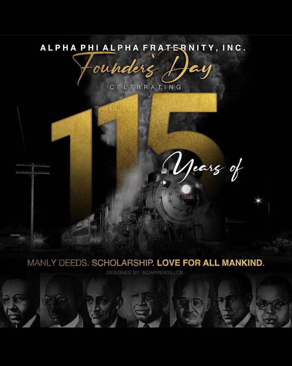 _blwooley's tweet photo. Happy Founders’ Day to the OLDEST AND COLDEST, Alpha Phi Alpha Fraternity, Inc. Today, we celebrate 115 Years of Manly Deeds, Scholarship, and Love for all Mankind.
Brothers check in, drop a 🤙🏾
#APhiA #DEC4 #1906 #CCJKMOT #IceColdTuesday #PHoundersDay #TheePhirst https://t.co/F5YcAcJpOK