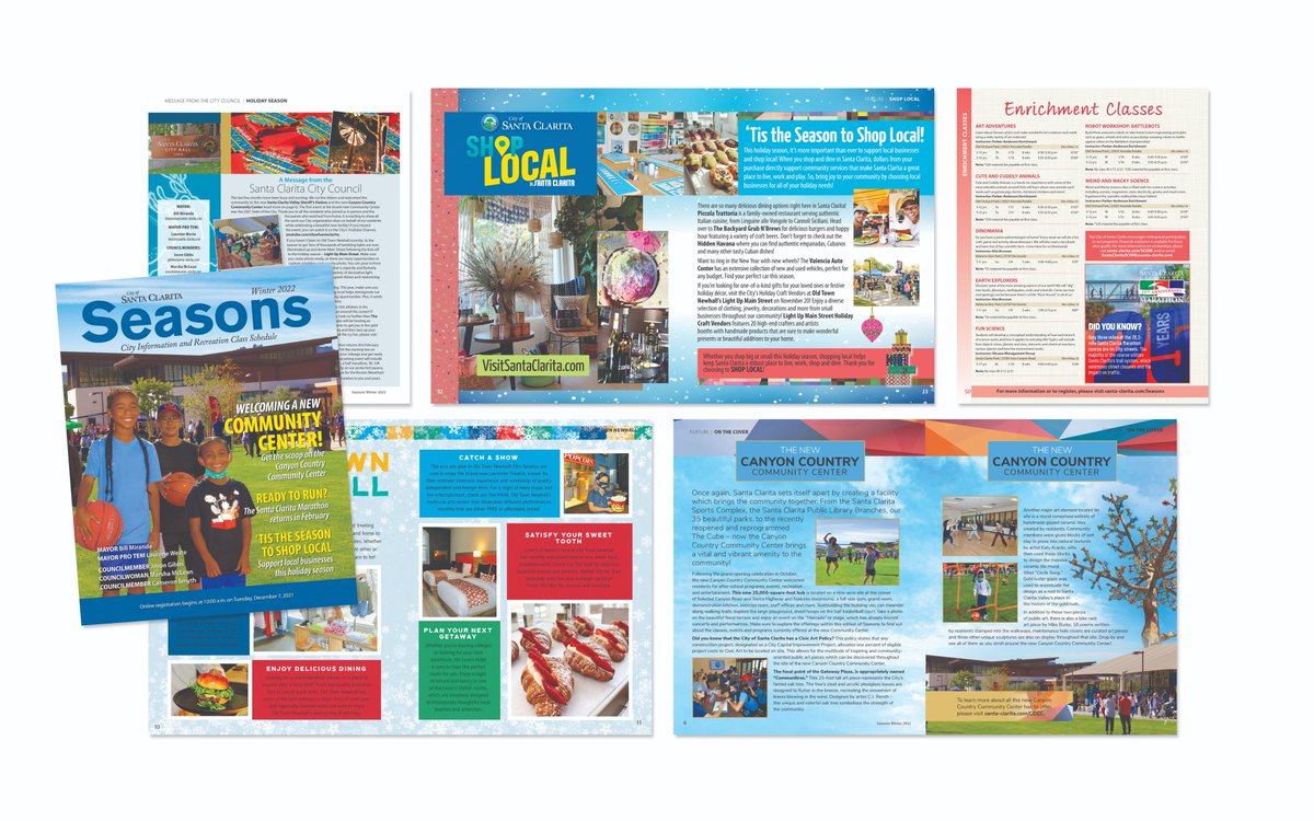 McGregorShott's tweet photo. We designed a thing! The Winter edition of Seasons Magazine has been published. Arriving in your mailbox and available online at https://t.co/S5rs3sG6js, you can now find out about the latest City programs and events, and sign up for classes today. Woo hoo! https://t.co/do9tSwRp5l
