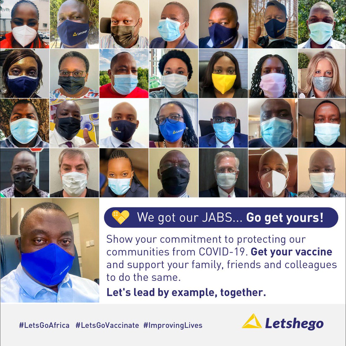 LetshegoGroup's tweet photo. #improvinglives is the purpose behind everything we do at Letshego …
#vaccineswork - vaccines can help reduce the spread of the coronavirus and prevent the emergence of more variants - Go Get your Jab ! 
@WHO 
#getyourjabtoday
#savelives
#uniteagainstcovid19 https://t.co/idZds9OKN4