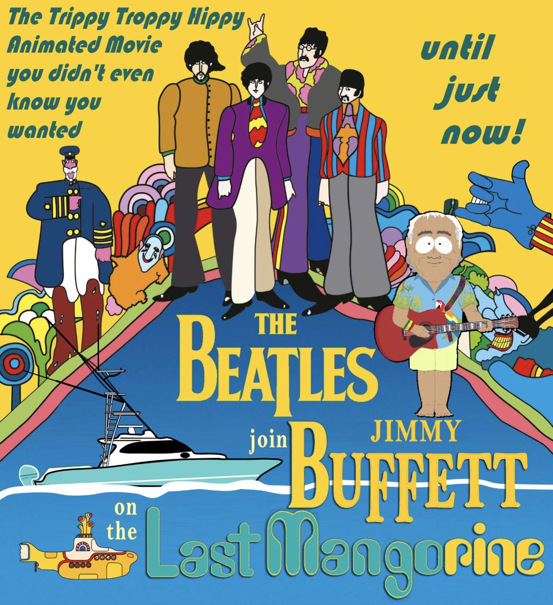 thesurfpirate's tweet photo. My favorite scene? Probably when Ringo Guth and Roger Starr dueled the Blue Meenies using drumsticks as weapons, and then they all went fishing.
#Beatles #CoralReefers #GetBack #YellowSubmarine #LastMango @jimmybuffett https://t.co/456u5tFER5