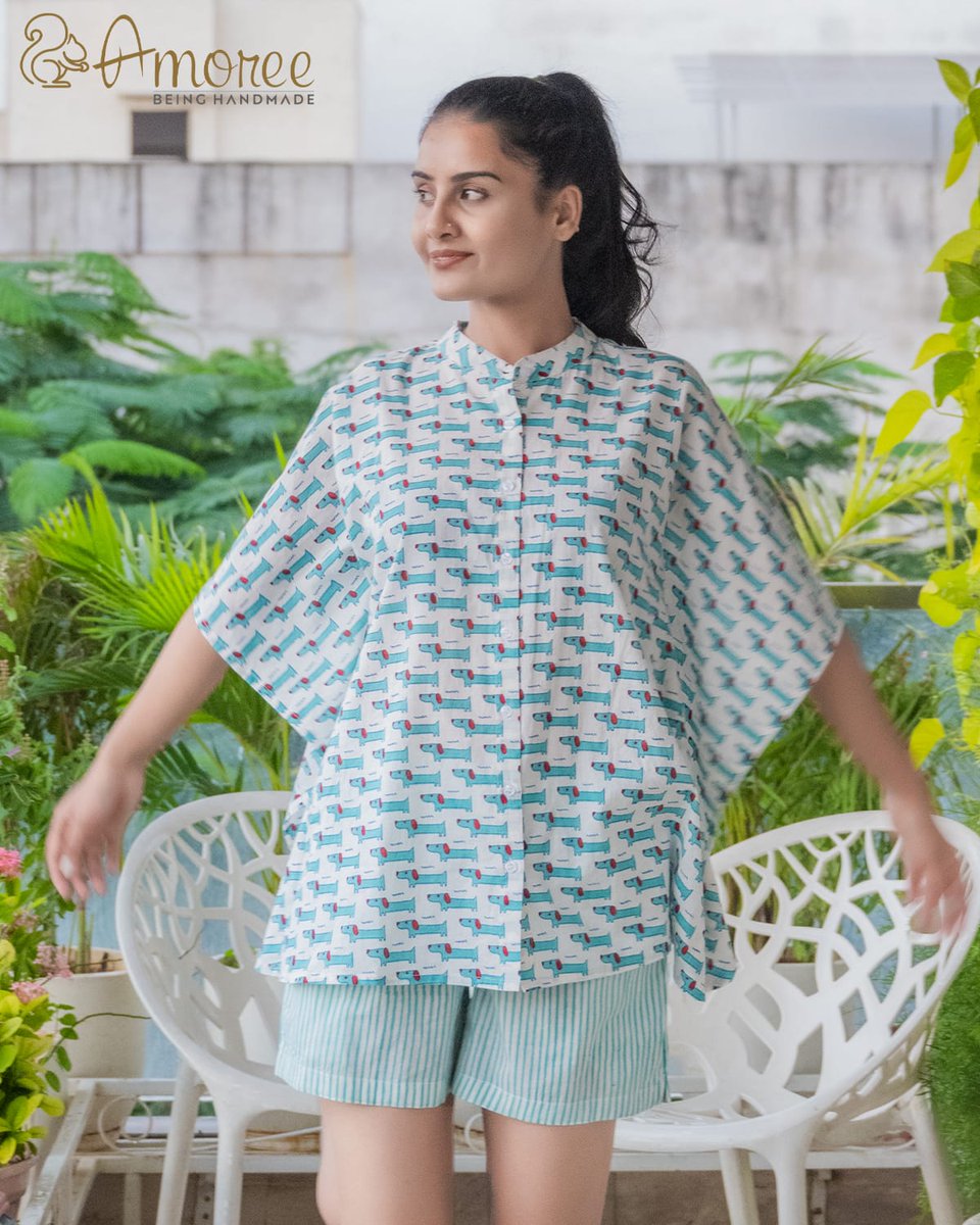 AmoreeIndia's tweet photo. Snoopy Dog Shirt Kaftan &amp; Shorts

Experience the comfort of luxurious leisurewear with our 100% cotton snoopy dog shirt kaftan &amp; shorts.🤍🌸
Sizes available: XS/S, M/L, XL/XXL
Customization available
For queries, 📞: +91-7073732727
.
.
#amoreeindia #amoree #kaftans #shortshorts https://t.co/OK51J8dyv3
