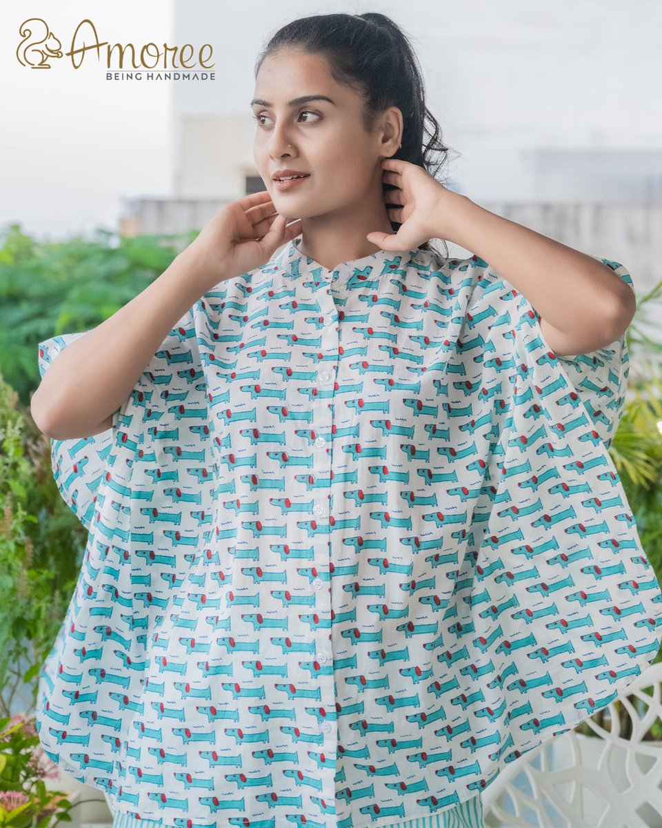 AmoreeIndia's tweet photo. Snoopy Dog Shirt Kaftan &amp; Shorts

Experience the comfort of luxurious leisurewear with our 100% cotton snoopy dog shirt kaftan &amp; shorts.🤍🌸
Sizes available: XS/S, M/L, XL/XXL
Customization available
For queries, 📞: +91-7073732727
.
.
#amoreeindia #amoree #kaftans #shortshorts https://t.co/OK51J8dyv3