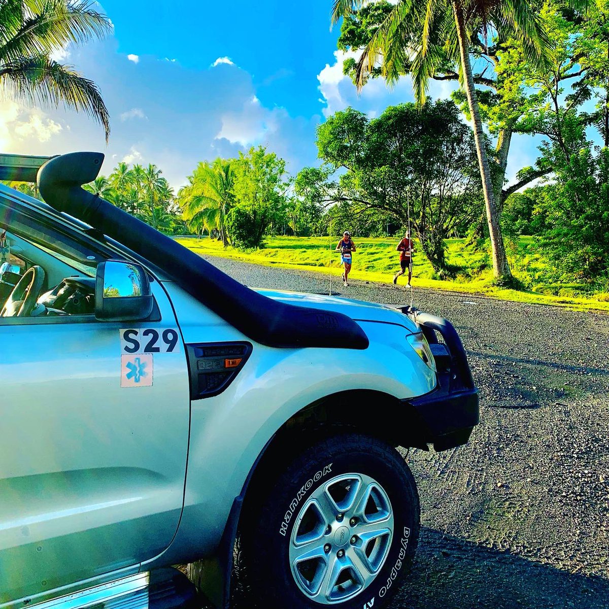 VFRfiji's tweet photo. Wonderful day out of Suva supporting the @SuvaMarathon 10k and half marathon event

Thank you to the sponsors and organisers for a wonderful event 

We were grateful to have the Pacific Harbor NFA crew also supporting us in a joint effort to respond to any emergencies. Vinaka! 🇫🇯 https://t.co/msqZCRxgSU