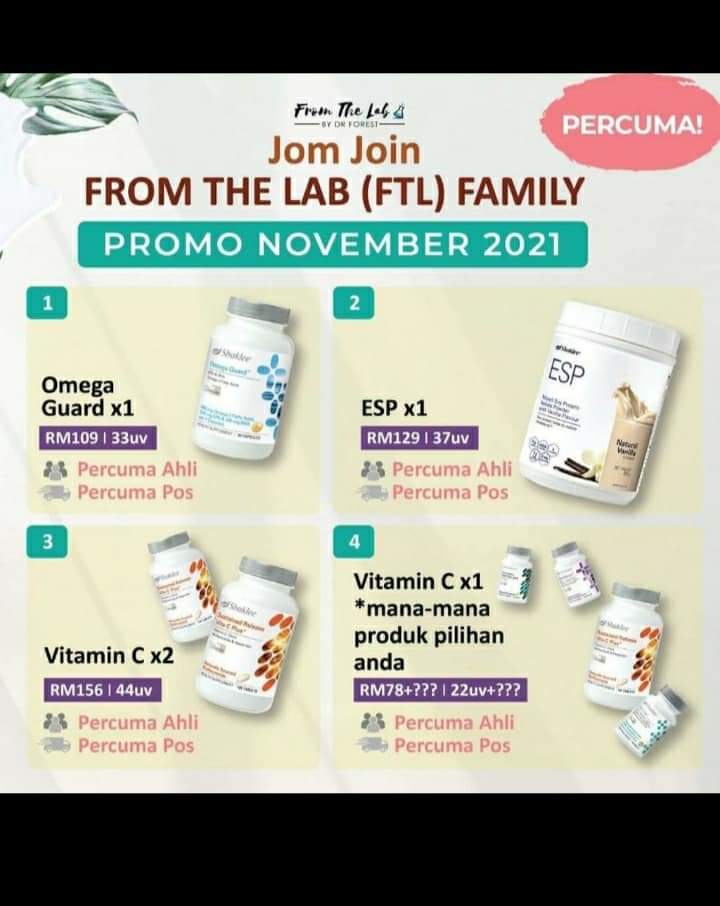 JulyannahL's tweet photo. Promosi dilanjutkan sehingga hujung bulan ini....🤗🤗...jan lpaskn peluang😁.jom dptkn set imun bdan.
https://t.co/pADR9r2ndN
#shakleejb
#shakleehQ
#shakleemalaysia https://t.co/7AxND5BgfI