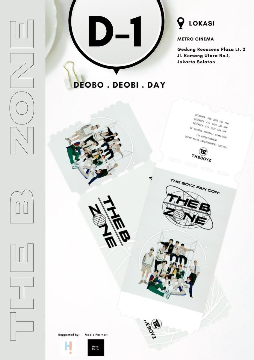 ✨D-1

THE BOYZ 'THE-B ZONE' FANCON
Hai deobi jabodetabek! Gimana persiapan nya buat besok? Udah fix belom? Oh iya tinggal besok nih kita ketemu dan nobar bareng. Jangan lupa jaga kesehatan kalian yaa. See you tomorrow!😆❤

#DeoboDeobiDay