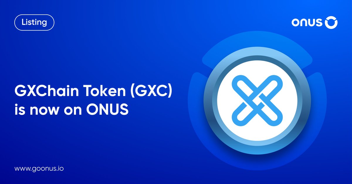 ONUSFinance's tweet photo. 🙋 $GXC is now available on #ONUS 

@GXChainGlobal is a fundamental blockchain for the global data economy, designed to build a trusted data internet of value.

Users can store and swap #GXC on #ONUS with #USDT or #VNDC.

👉 Read more: https://t.co/DY1JZO2QbD

#REInetwork #GameFi https://t.co/lMIufUIoZr