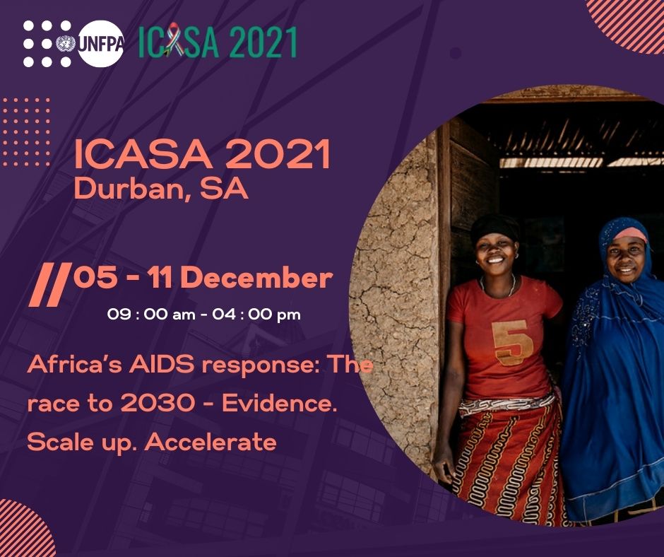 UNFPA_ESARO's tweet photo. This week, from the 05 - 11 December at #ICASA2021, @UNFPA_ESARO will be participating in a series of plenary &amp; satellite sessions. You can follow us here to learn more. 
We can’t wait to see you there. 

#ICASA2021 #EndAIDSinAfrica

@icasa2021 @UNFPA @UNFPASA @UNFPA_SYP https://t.co/5eeWkRqZ1S