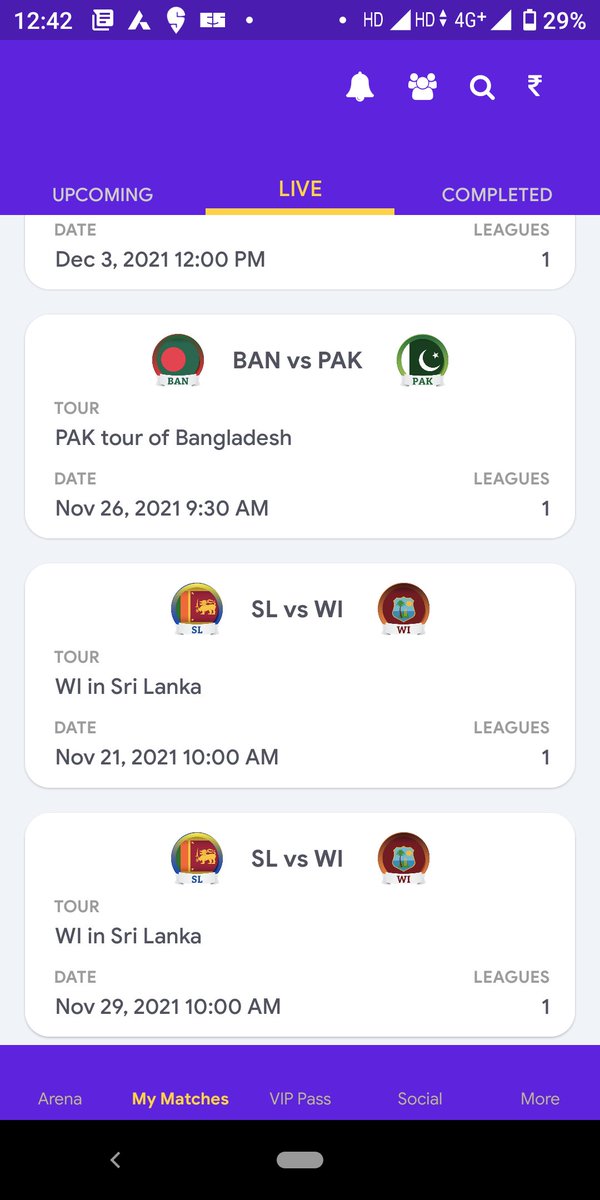 amskj's tweet photo. @HalaPlayDotCom you have not given winnings of any test matches ( wi vs sl and Pak vs ban ) . Kindly do the needful and give winnings. This is very disappointing https://t.co/ju4icMNBqW