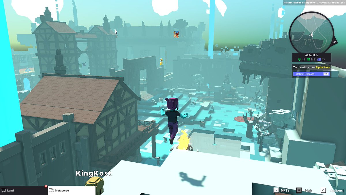 november82's tweet photo. @TheSandboxGame Standing by the windmill looking out, then i saw my friend from far distance and shouted... Tentennnn!! 🤠 #SandboxAlphaContest Day #5 https://t.co/mZVGuDOWyG