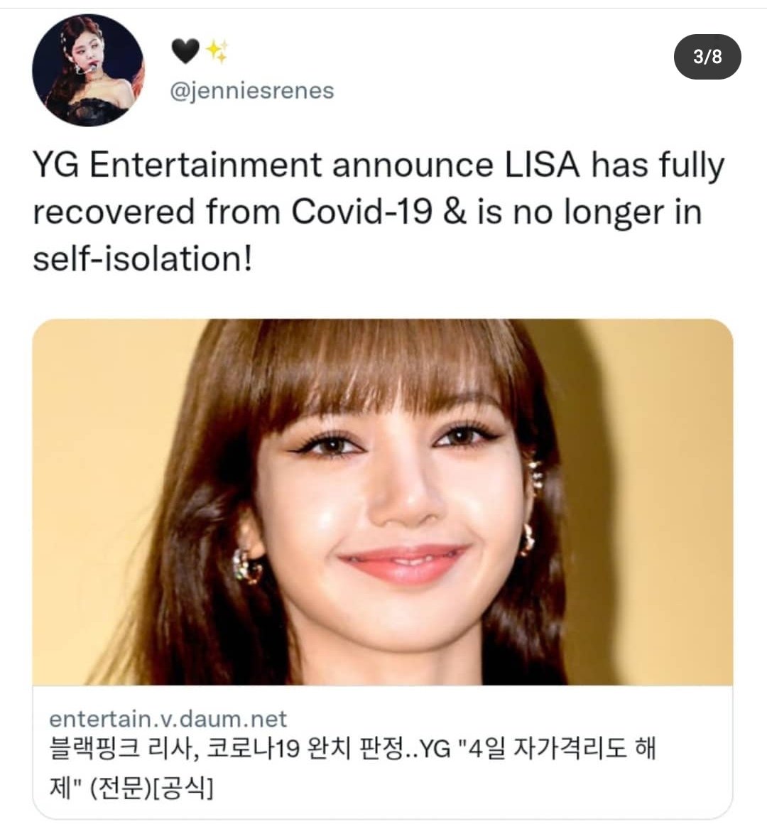 jenlili_m's tweet photo. LISA IS COVID FREE!!! I REPEAT LISA IS COVID FREE!
#LISAXCELINE #LISA1stCollection #lisablackpink #LISARUNWAYDEBUT #lisacovid #lisa #blackpink
©©© https://t.co/tZ4X4dhsF2