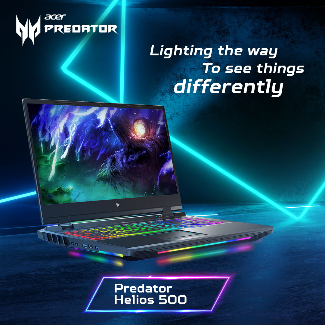 Acer_India's tweet photo. Bid farewell to your desktop &amp; say hello to the lighting way, Predator Helios 500 now with the latest Intel Processor &amp; NVIDIA® GeForce® RTX 3080. 

Shop Now - https://t.co/qRU2TPfxIf

#Predator #NewLaunch #Helios500 #Intel #11thGen #RTX3080 #PredatorHelios500 #AcerGaming https://t.co/yZjzzY9SWb