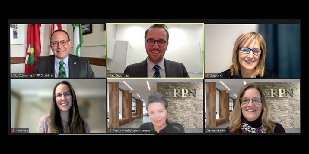 we_rpn's tweet photo. Thank you MPP Schreiner for listening to the poignant stories of RPNs suffering moral distress. We are grateful for your support of our pay+workload+education solution. #BuildupRPNs #OntarioPracticalNurses #WeRPN @MikeSchreiner @OntarioGreens https://t.co/RPFJRtBx25
