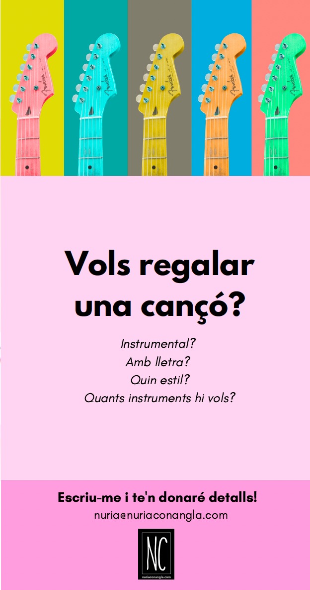 rickytata64's tweet photo. No saps què regalar aquests Nadals? Mira què et proposta la @nconangla ?
Regala una cançó, escriu a: nuria@nuriaconangla.com
si vols saber més detalls
I si vols estar al cas del que fa, visita el seu web: https://t.co/JdRA6LOir4
#regaloriginal #regalunic #nuriaconangla #nadal https://t.co/Qv4z2t8b2l