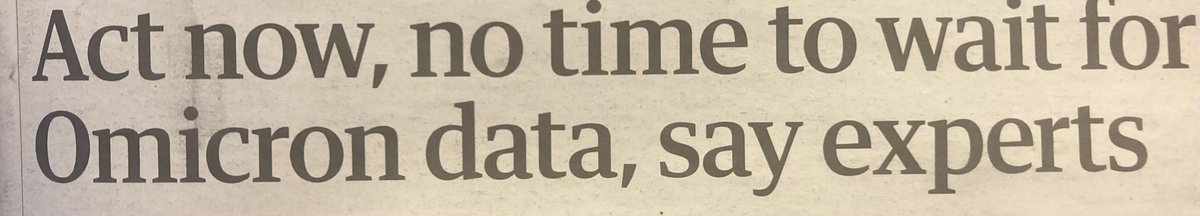 ClarkeMicah's tweet photo. Guardian page one headline today. What a strange world, in which experts do not want data. https://t.co/JlJA4qxNTP