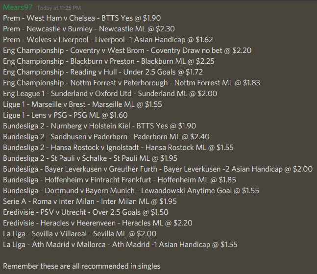 Mearsy_'s tweet photo. Saturday's picks GL https://t.co/5CoFZItT6s