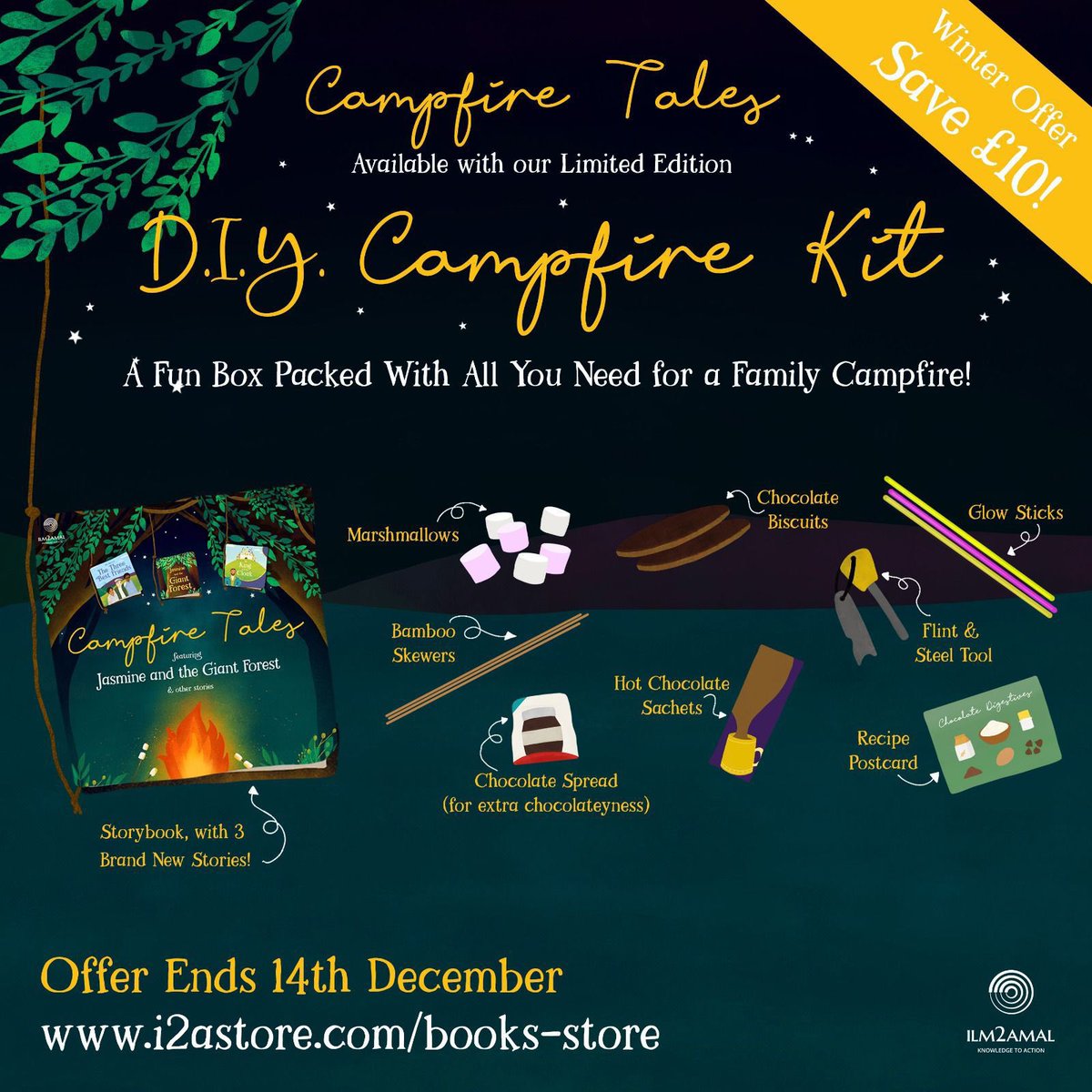 ilm2amal's tweet photo. Also available as part of our Limited Edition DIY Campfire Kit. Cosy up outdoors as a family for a story time experience that will create lasting memories! https://t.co/lcdS3QcbXr https://t.co/sai6qGwk6G