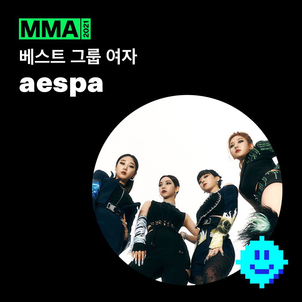 aespapicss_'s tweet photo. aespa won the Rookie of the Year, Best Female Group, Top 10 Artist (Bonsang) and Record of the Year (Daesang) at the 2021 MMA! https://t.co/lOGe7qEx1Z