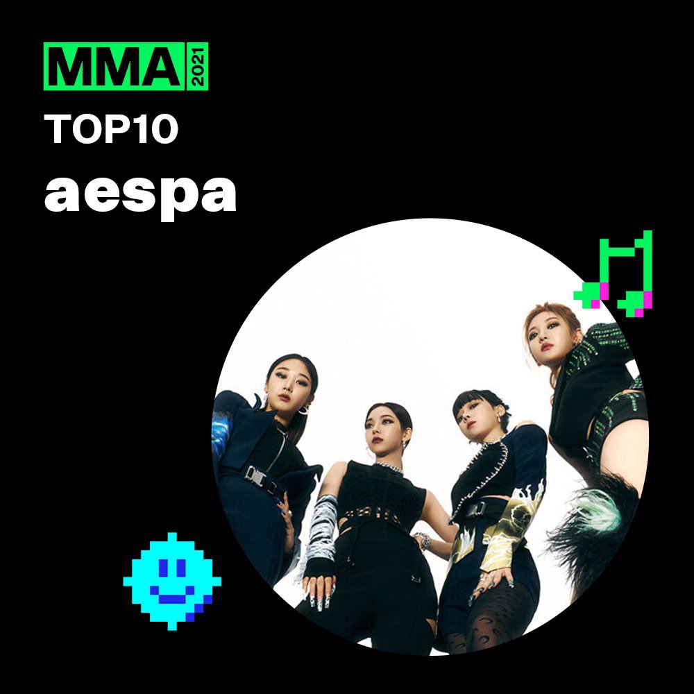 aespapicss_'s tweet photo. aespa won the Rookie of the Year, Best Female Group, Top 10 Artist (Bonsang) and Record of the Year (Daesang) at the 2021 MMA! https://t.co/lOGe7qEx1Z