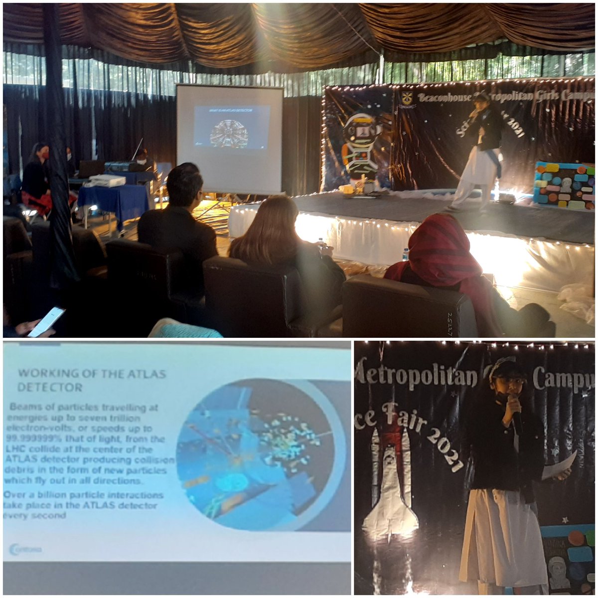 ShamshadMirwat's tweet image. Particle Physics ,ATLAS  model presented and explained by my students at Science fair. It was pleasure seeing them explaining cutting edge science to parents ,teachers and to their fellows.

 @ATLASexperiment
@DrJeffWiener
#ScienceGateway
@joeniemela 
@PoonehSabouri