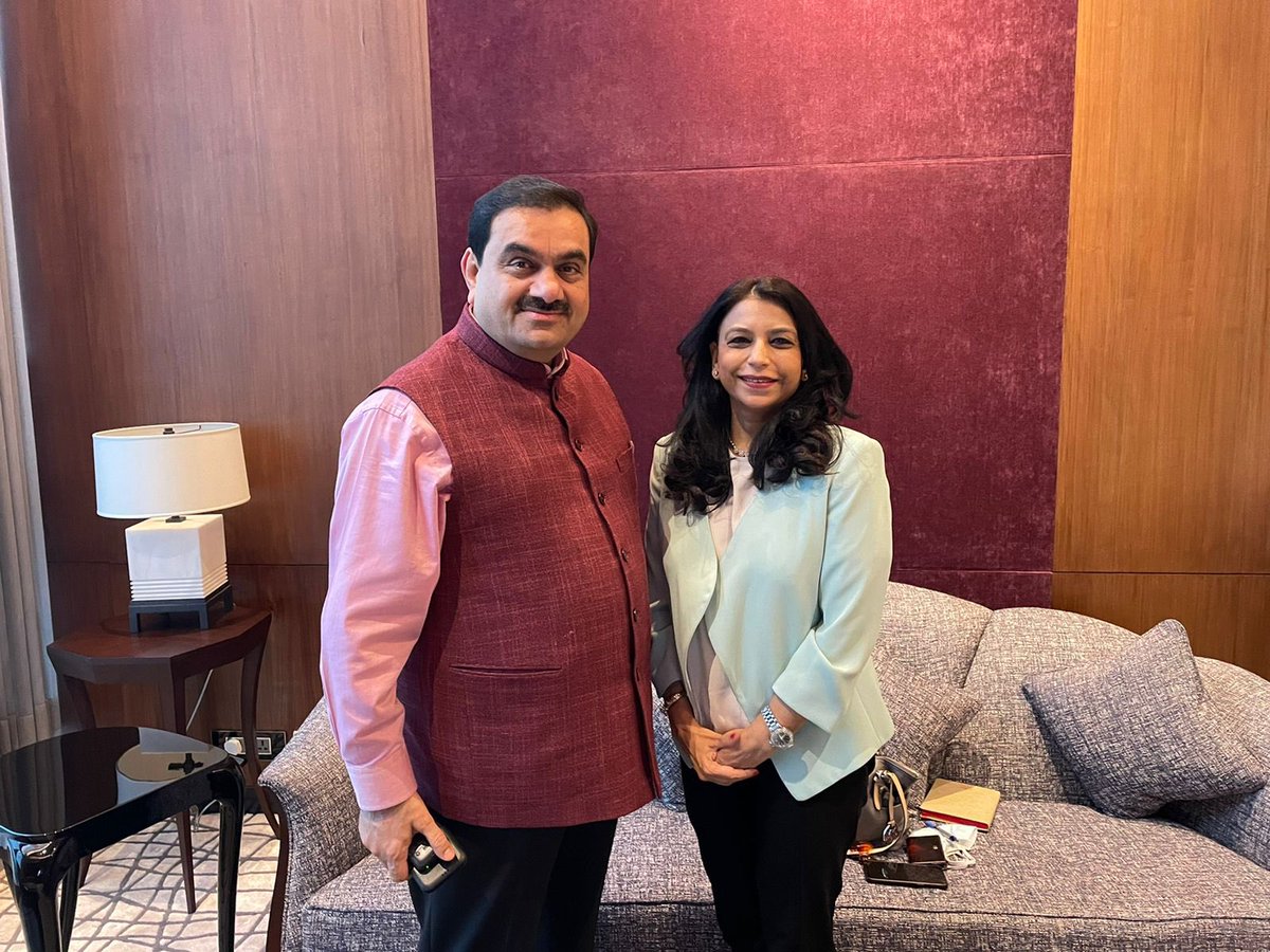 icbc_org's tweet photo. @ceoicbc Nadira Hamid embarks on her #bizmeetings in #Ahmedabad today the first engaging one w Mr. @gautam_adani chairperson @AdaniOnline 🇮🇳🇨🇦 https://t.co/TOd5V5tdmo
