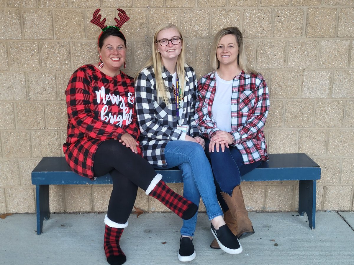 We have happy Holiday decor and happy kiddoes with our fun December dress-up days!