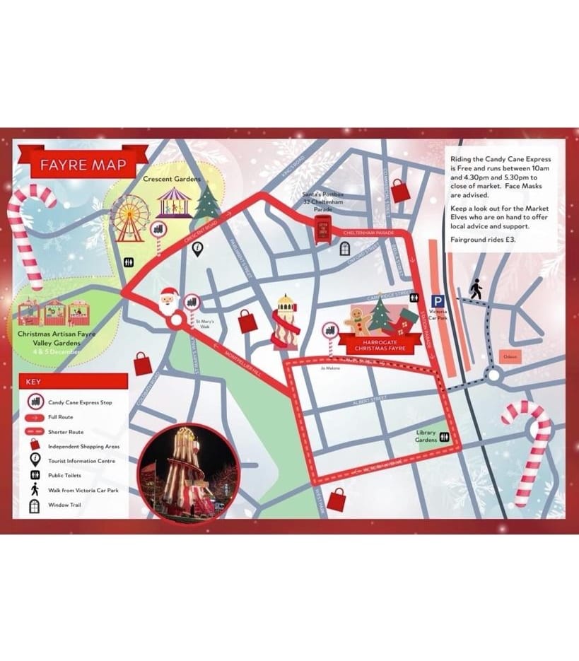 🚂 All Aboard! 📣 🍭

The Candy Cane Express has arrived! It is here for the days of the Christmas Fayre to take you around the town centre, stopping at several locations...for FREE! 🎉 Swipe to see the map ➡️ 🗺

#Harrogate #harrogatechristmas #Roadtrain #Christmasfayre