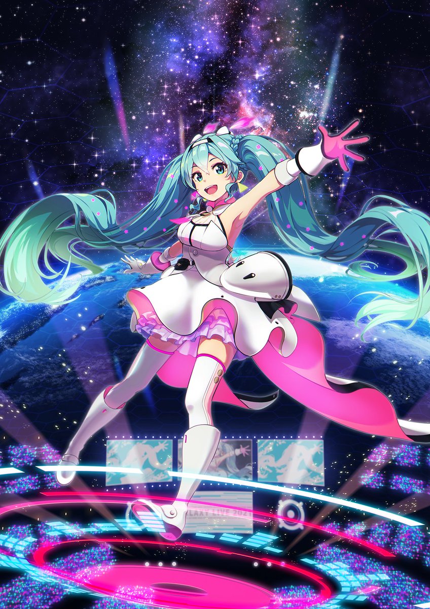 hatsune miku 1girl long hair twintails thighhighs gloves boots dress  illustration images
