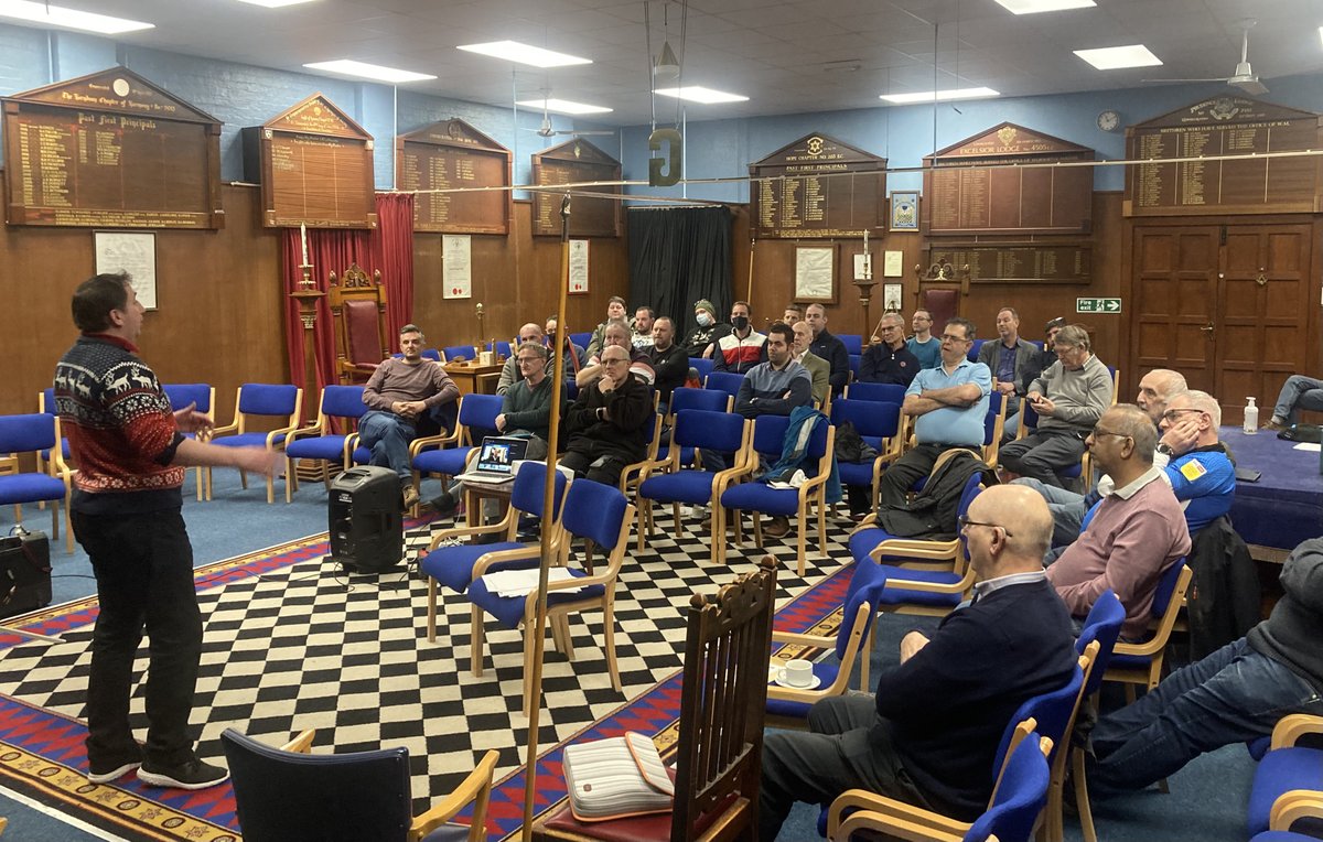 RogerMaber's tweet photo. "Inspirational" the words of one attendee after this mornings brilliantly presented Ritual Workshop by the @HantsMason Orator @JAdamson7753 introduced by APGM @BarrieHewitt. Everyone should try to get long next one - I promise you really won't regret it! https://t.co/PUOnYW9dP3