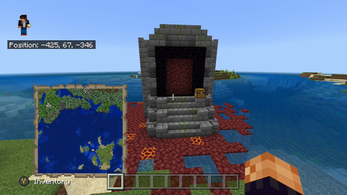 GenZareRetarded's tweet photo. @Minecraft 
Is that what the portal would look like if it wasn't ruined? https://t.co/tP17Qul0bg
