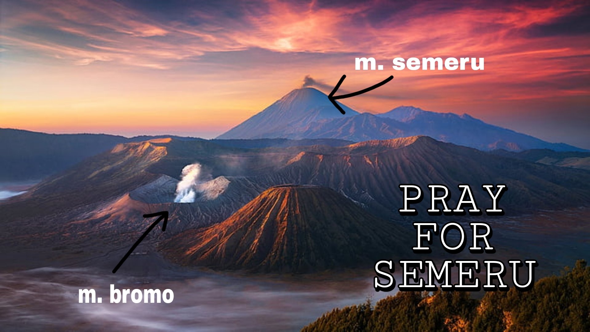 Pray for semeru