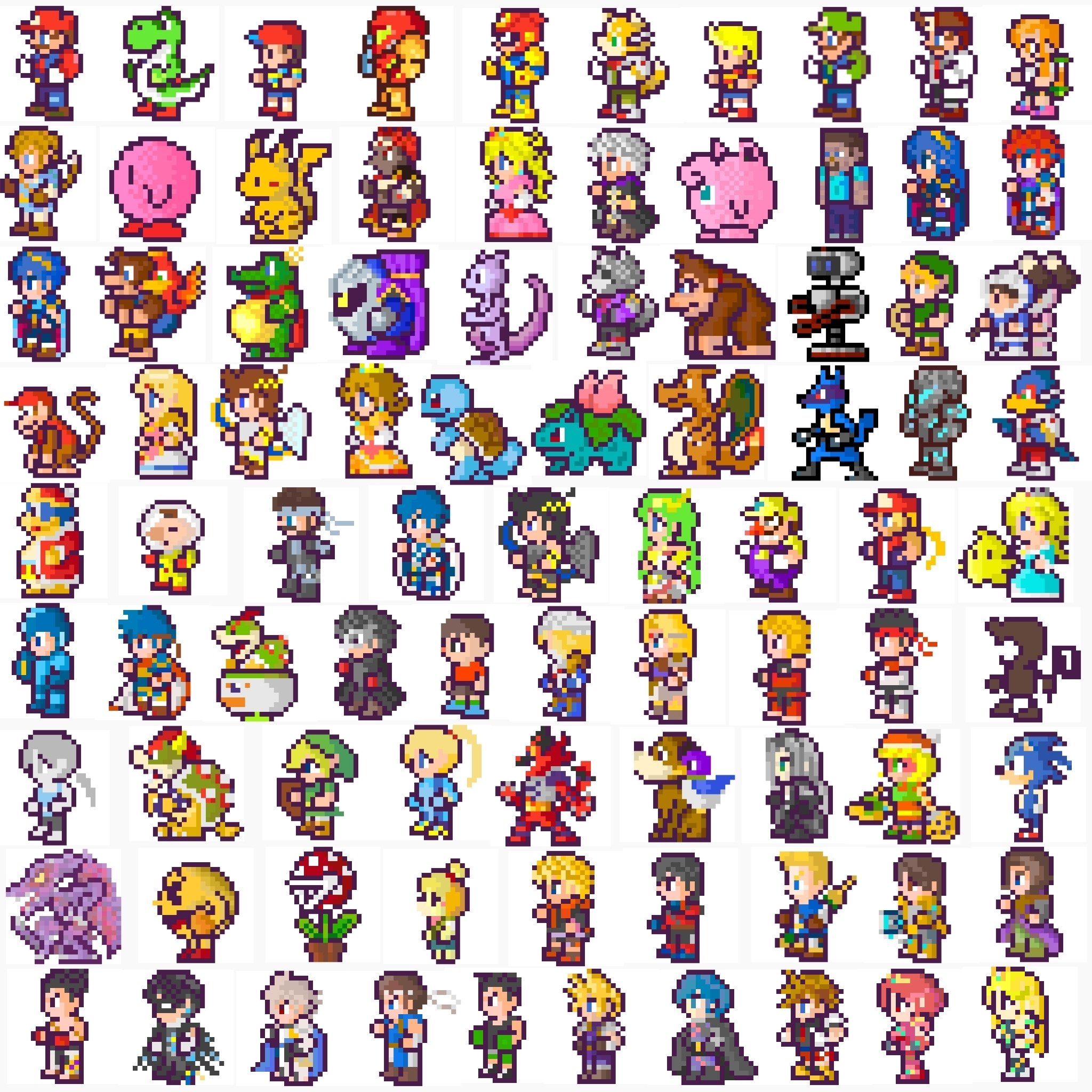 あるこず スマブラ全キャラドット化 Pixcelart ドット絵 スマブラsp T Co Erji23wn0w Twitter