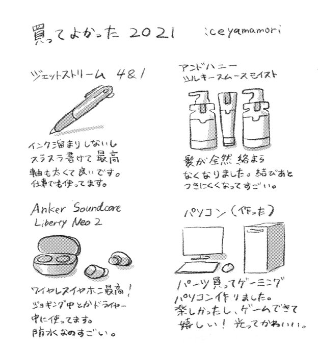 買ってよかった2021です 