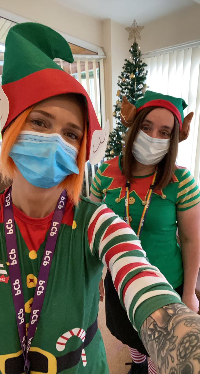 GraverKimberley's tweet photo. Staff and patients at Primrose Lodge rehabilitation unit had lots of elf fun yesterday❤️🥳🎄@alzheimerssoc #NationalElfDay #MentalHealth https://t.co/UiSf2DgoDp