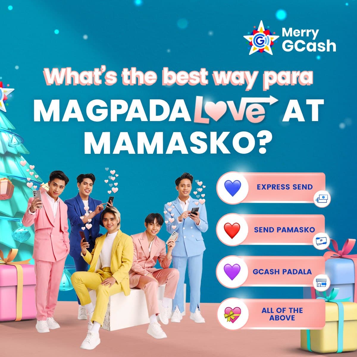 gcashofficial's tweet photo. Help SB19 MagpadaLOVE and Mamasko for their friends and family! Tweet your answers and tag us @gcashofficial with the hashtag #SendLoveSendPamasko https://t.co/SjeE8VA5OV