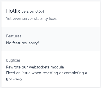 BetterScenes's tweet photo. Another hotfix today that completely replaces our websocket module. We're continuing to focus on eliminating the remaining issues with our back-end and things are starting to look good! https://t.co/8vcCwKo4NW