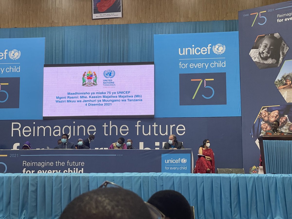 DBaheta's tweet photo. Her Excellency Prof. Ndalichako, the MoEST has congratulated unicef@75 as she thanked our collective efforts to improve access to quality education in Tanzania. She also has underscored and appreciated the children and have accepted their feedback. ⁦⁦@UNICEFTanzania⁩ https://t.co/t1GQuQkJ6i