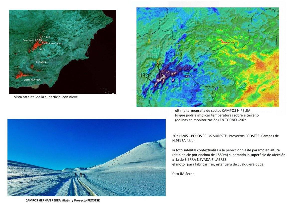 josemmol's tweet photo. 20211205 - POLOS FRIOS SURESTE. Proyectos FROSTSE. Campos de H.PELEA #Jaen

Una superficie con nieve MAYOR a Sierra Nevada/Filabres https://t.co/lls7OVI95V