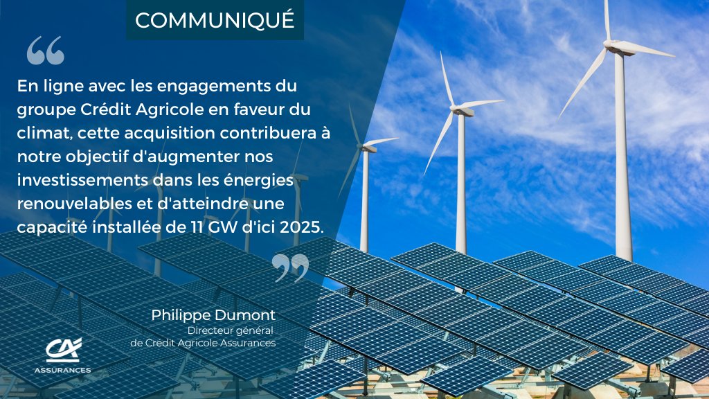 #Climat #Communiqué | Edison et Crédit Agricole Assurances accélèrent ensemble vers le développement des énergies renouvelables en Italie 🇮🇹 ➡️ spkl.io/60144PTT6 @EdisonNews