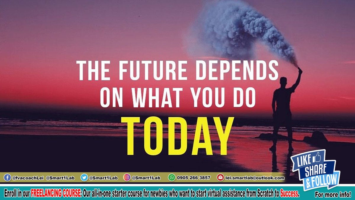 SmartLearninLab's tweet image. The future depends on what you do TODAY.

#DailyReminder  
#FVAQatar    
#SmartLearningLab   
#Surge   
#Qatar   
#SaturdayFeels