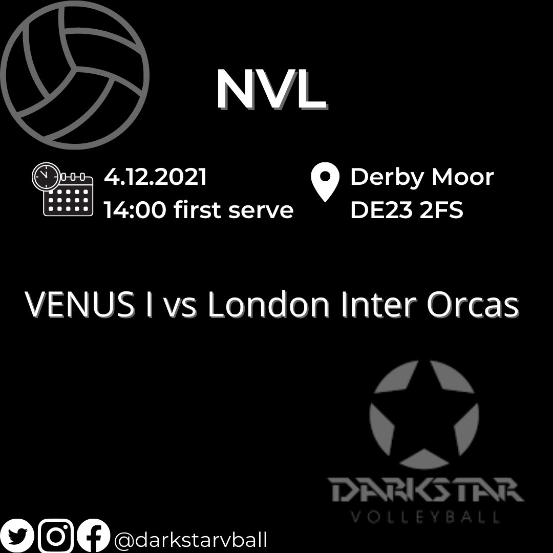 DARKSTAR Volleyball™ (@darkstarvball) on Twitter photo Today VENUS I take on London Inter Orcas in the @volleyballengland NVL round 8🌟
It’s a big game for our girls today get yourself down to Derby Moor to show some support!
Sponsors: <a href="/YADACollective/">YADA Collective</a> Today VENUS I take on London Inter Orcas in the @volleyballengland NVL round 8🌟
It’s a big game for our girls today get yourself down to Derby Moor to show some support!
Sponsors: <a href="/YADACollective/">YADA Collective</a>
