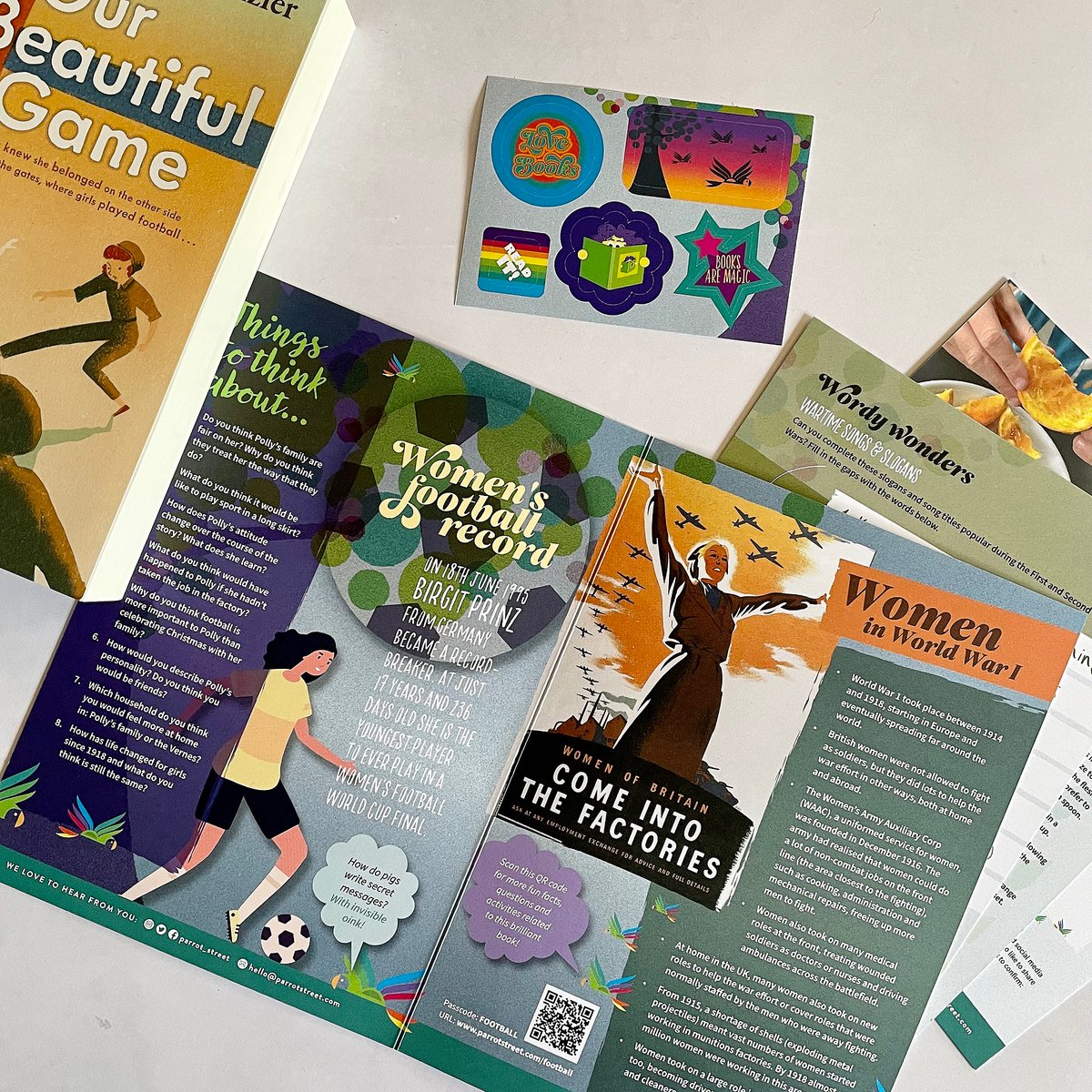 parrot_street's tweet photo. 3 things we love about last month's Cockatoo read #OurBeautifulGame by @LouKuenzler:
🤩 Polly, the book's brilliant, brave, relatable heroine;
🏭 The historical setting & dramatic storyline;
⚽ The fact that it's inspired by real-life trailblazing women.
https://t.co/EtXU3VF8XH https://t.co/fzHTOS2C7L