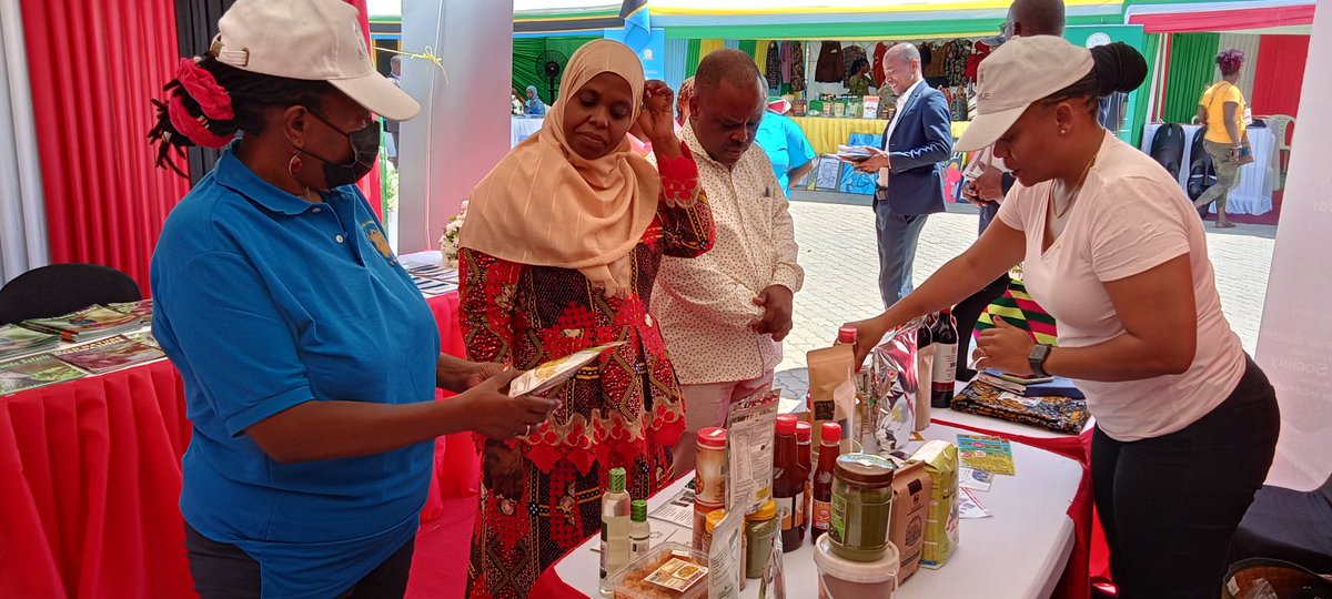 ktirus's tweet photo. The 21st EAC MSMES Trade Fair, Mwanza Tanzania, IIDEA-GIZ stand. Showcasing GIZ supported projects in East Africa. PS Office of the president Trade and investment Zanzibar and PS office of the president Zanzibar @dr_makame https://t.co/ZkSxjKw73K