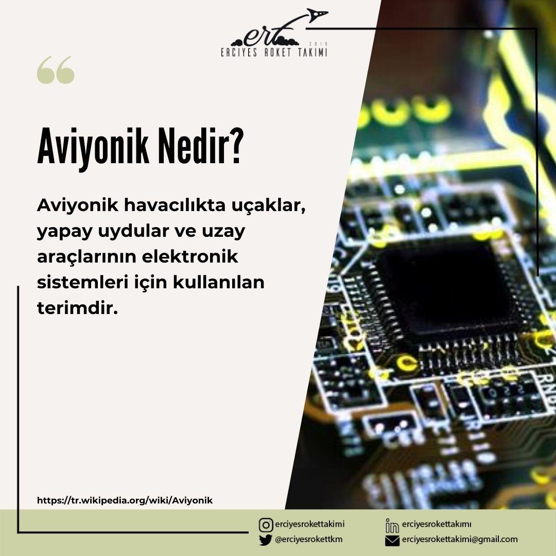 erciyesrokettkm's tweet photo. Aviyonik Nedir? 🚀
#roketsan #teknofest #milliteknolojihamlesi #roket #modelroket #erciyesüniversitesi #sondaroketi https://t.co/ttxXghjHzq