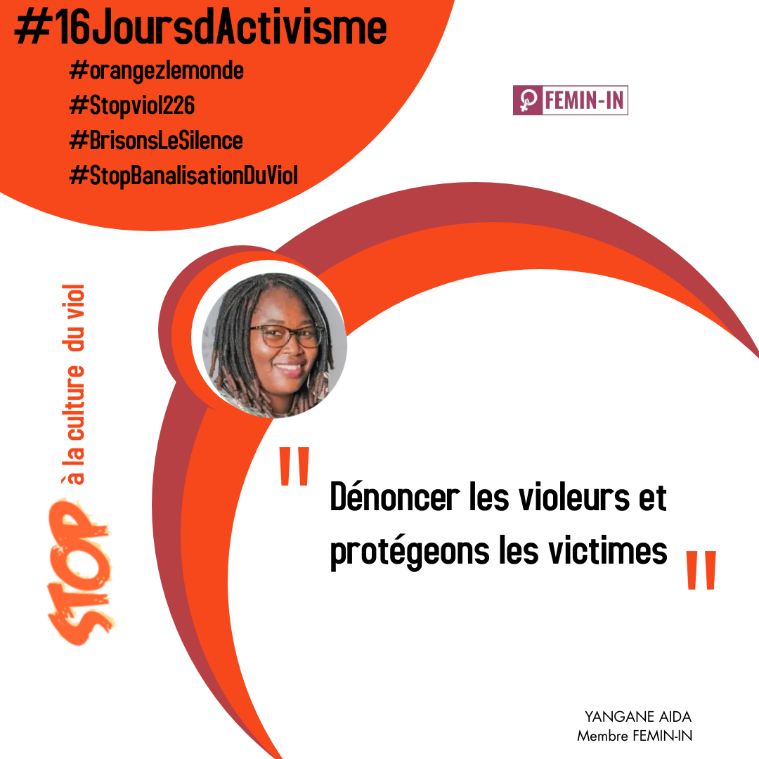 Femin_in_BF's tweet photo. STOP à la culture du viol . STOP à la culpabilisation des victimes. STOP à la remise en cause de la parole des victimes.
le violeur est l’unique responsable dans un cas de viol.

#orangezlemonde #Stopviol226 #BrisonsLeSilence #StopBanalisationDuViol #16jours #16JoursDActivisme https://t.co/sTd0aMvEUH