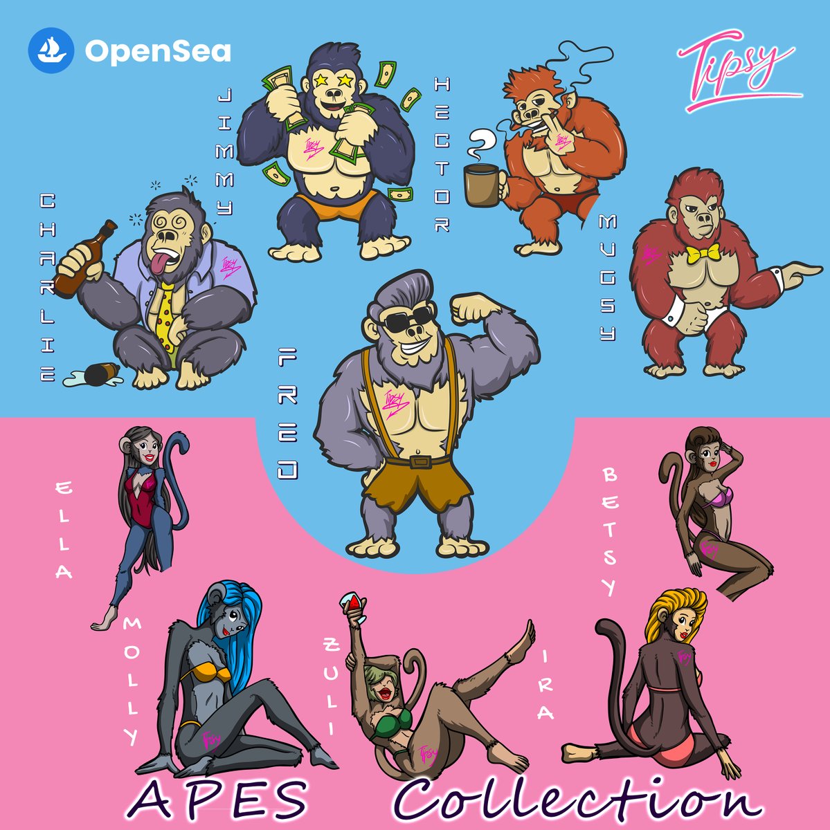 tipsylabs's tweet photo. 🔥The New TipsyAPES NFTs are LIVE!👏

📃Owning such an NFT from TipsyApes Collection will give you special skills to solve quests and earn more $TIPSY!

Grab your superpower now! 👉 https://t.co/woRap8C2p6

#tipsyworld #virtualland #NFTs #tipsylabs #tipsyonline #metaverse #CEX https://t.co/cBjvzzcvNr