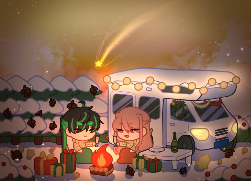 moonriver359's tweet photo. 🎄크리스마스 한정 커미션 샘플타래🎄 https://t.co/h1MDQiCr8V