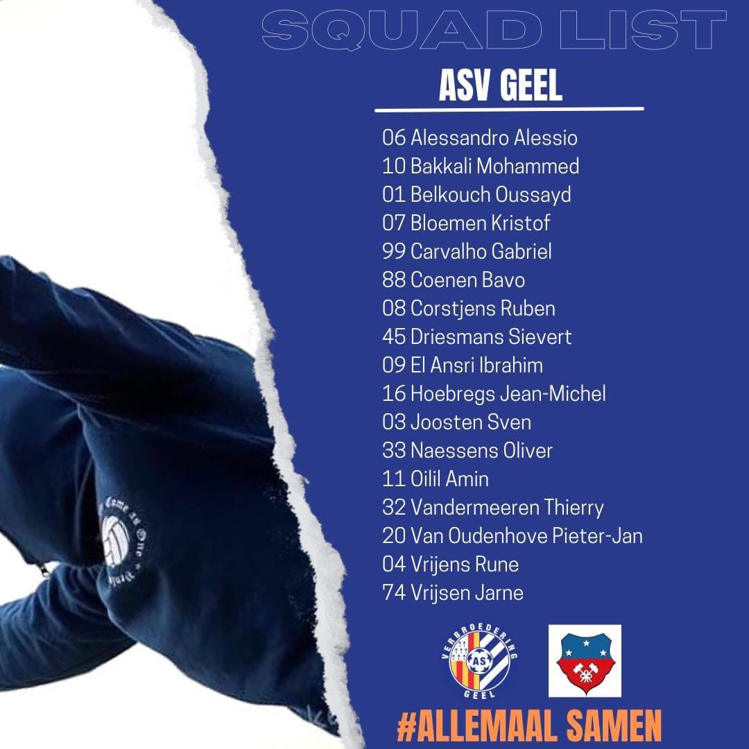 asvgeel's tweet photo. 💢 MATCHDAY 💢

⚽️ ASV Geel - FC Wezel Sport (-:-)
🗓 Zaterdag, 4 december 2021
🕘 19:30 ‼️
🏟 De Leunen
📍 Rauwelkoven 43B, 2440 Geel

ℹ️ Deze wedstrijd werd mede mogelijk gemaakt door Groep Verellen.

💺 FASTEN SEATBELTS !

🔵⚪️👊 Allemaal Samen Verbroedering Geel https://t.co/5tX7Xp8YhO