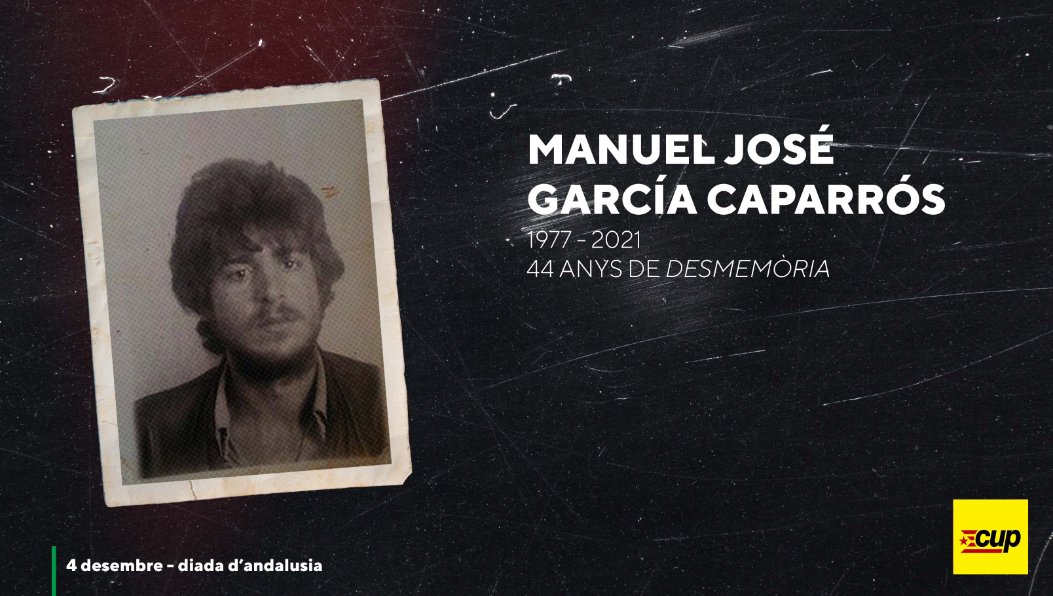 cupnacional's tweet photo. 🟢 ANDALUSIA | Enviem una salutació fraternal al poble andalús per la seva diada nacional.

👉 Recordem Manuel José García Caparrós, assassinat fa 44 anys al crit "¡Viva Andalucía libre!" #internacionalisme https://t.co/OrqVS1MpyV