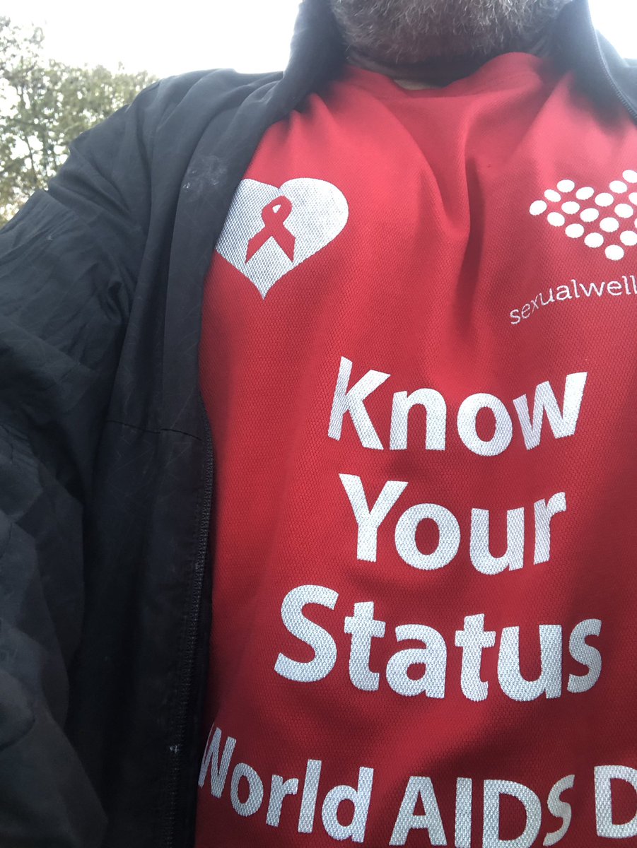 #WorldAIDSDayrunirelsnd @SHC_Cork  Wearing my red t-shirt today for the #WADRunIreland.
<a href="/bcolligparkrun/">Ballincollig parkrun</a> _ #UequalsU