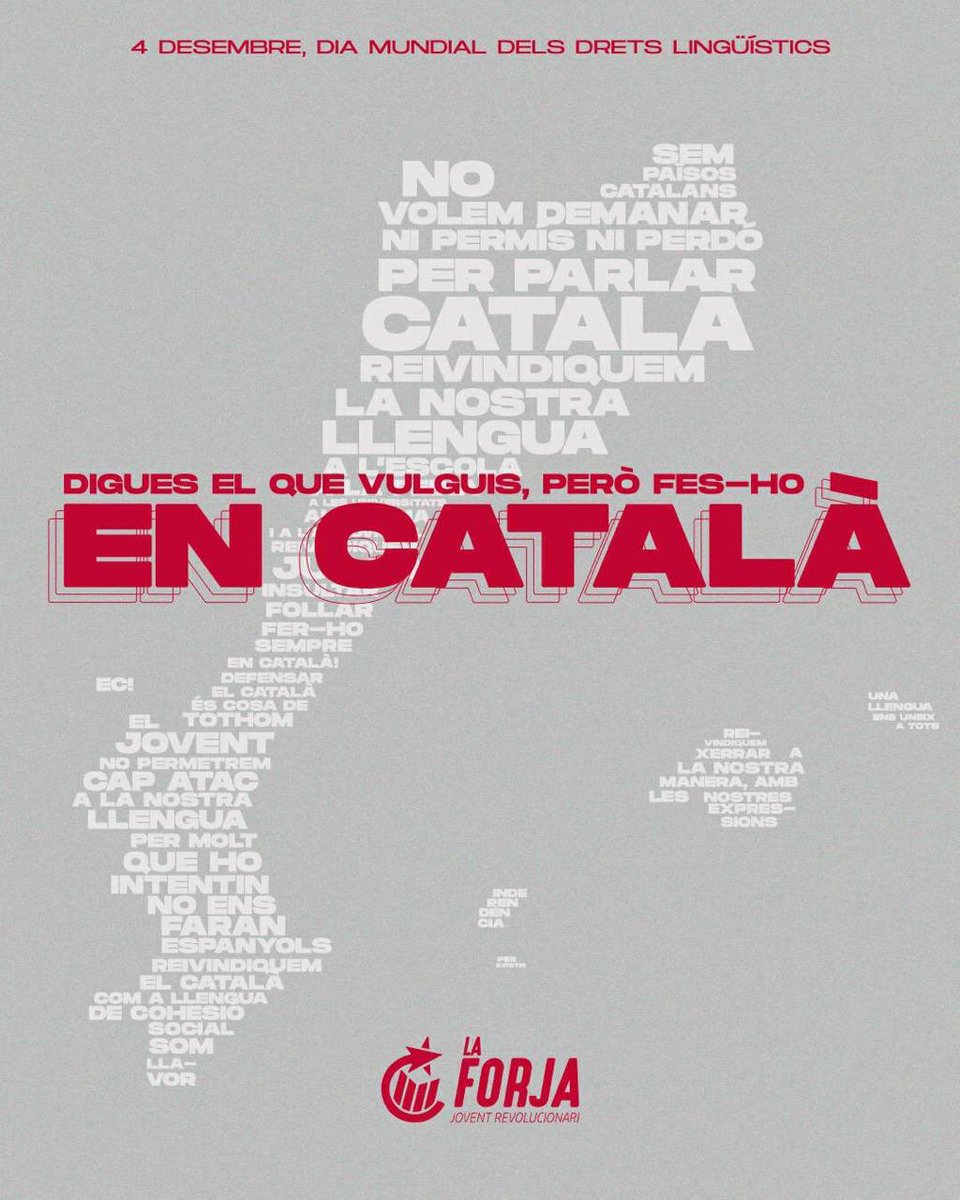 🗯 | Avui i cada dia: parlem #EnCatalà, l'eix vertebrador del nostre poble. 

🔹 Si no ho fem nosaltres, qui ho farà? Ens hi juguem l'existència!